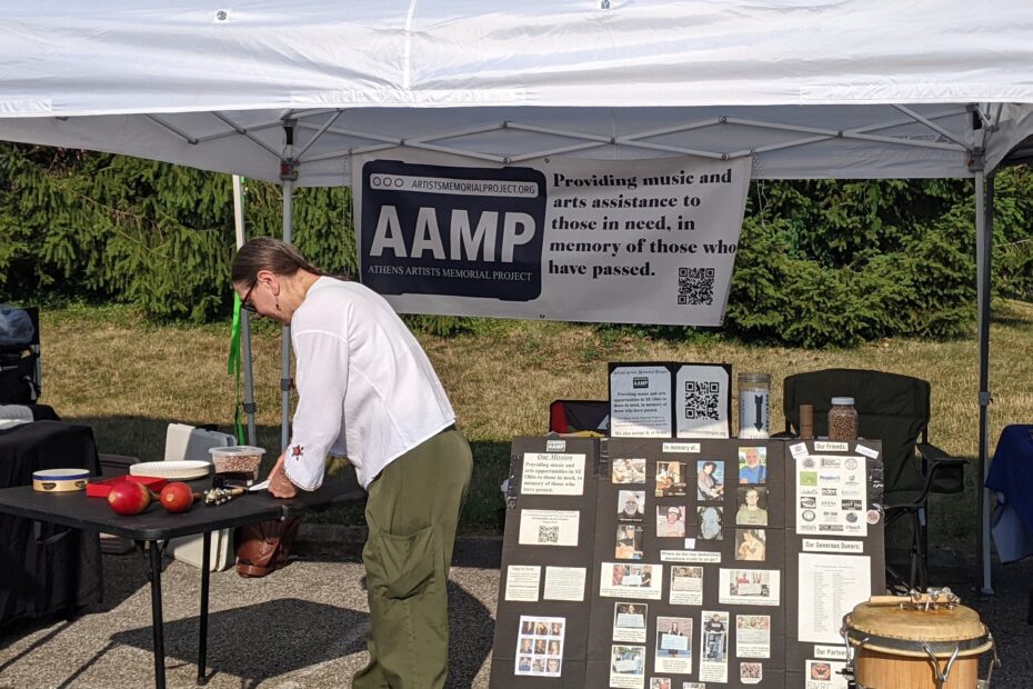 AAMP booth at Farmers and Arts Market