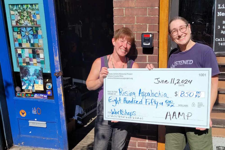 Athens Artists Memorial Project donates $850 to Rising Appalachia